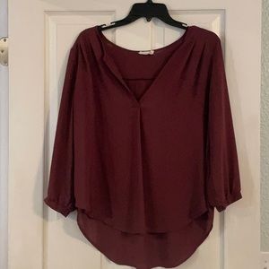 Lush Maroon blouse size L